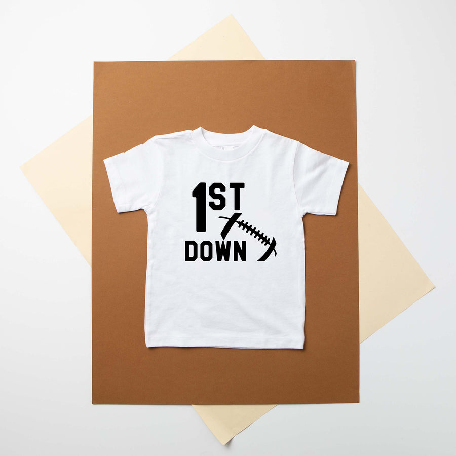 1st Down Football Personalized 1st Birthday T-shirt or Bodysuit