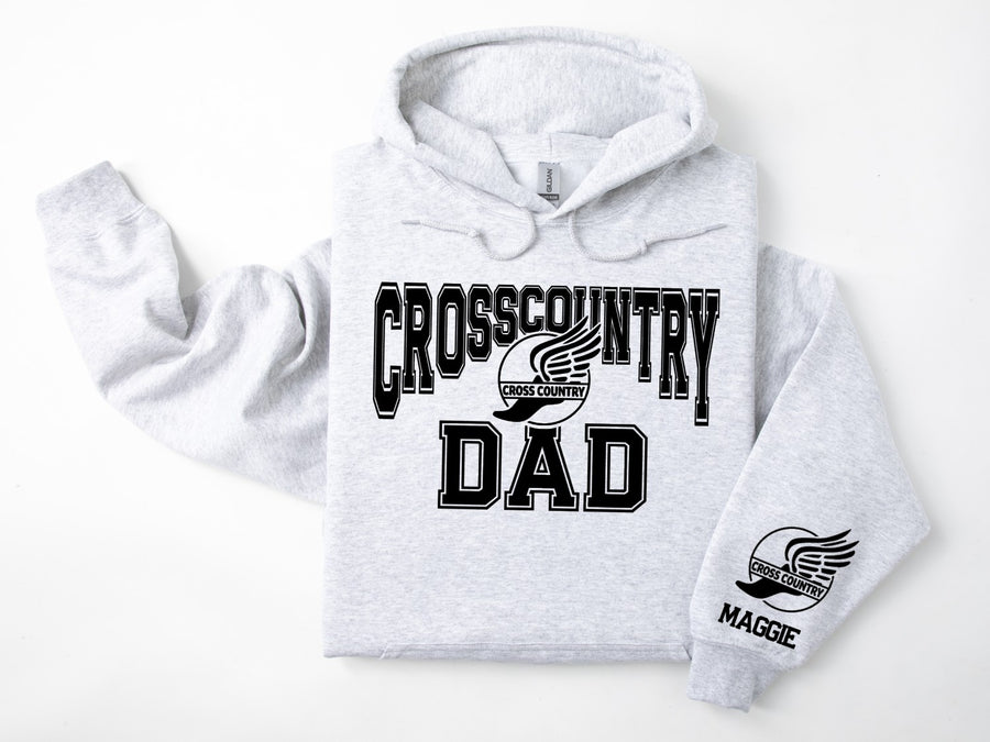 Cross Country Personalized Hoodie Sweatshirt for Mom, Dad or Family Supporters