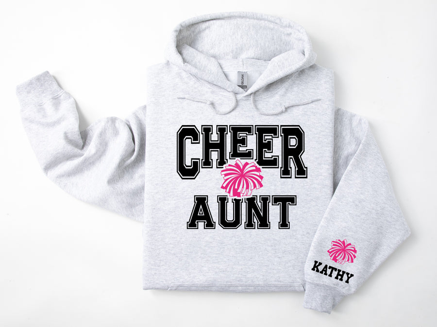 Cheer Personalized Hoodie Sweatshirt for Mom, Dad or Family Supporters