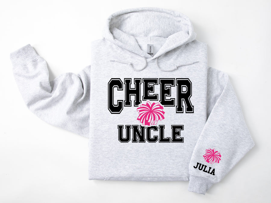 Cheer Personalized Hoodie Sweatshirt for Mom, Dad or Family Supporters