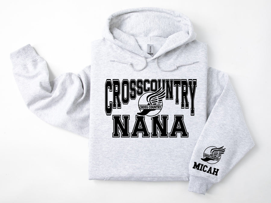 Cross Country Personalized Hoodie Sweatshirt for Mom, Dad or Family Supporters