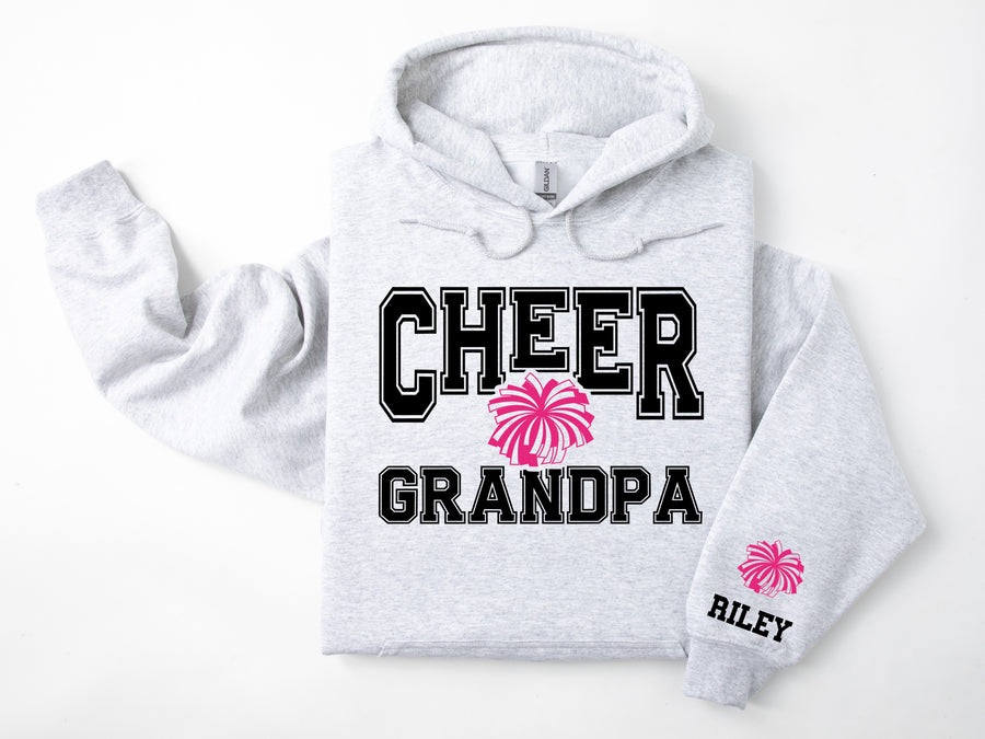 Cheer Personalized Hoodie Sweatshirt for Mom, Dad or Family Supporters