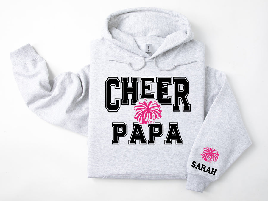 Cheer Personalized Hoodie Sweatshirt for Mom, Dad or Family Supporters