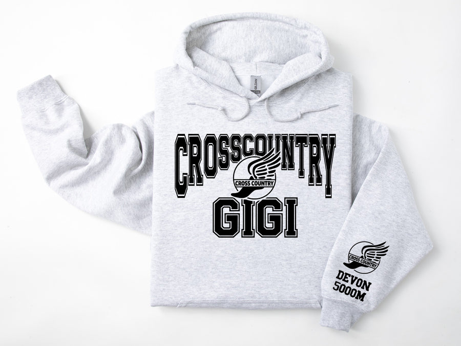 Cross Country Personalized Hoodie Sweatshirt for Mom, Dad or Family Supporters