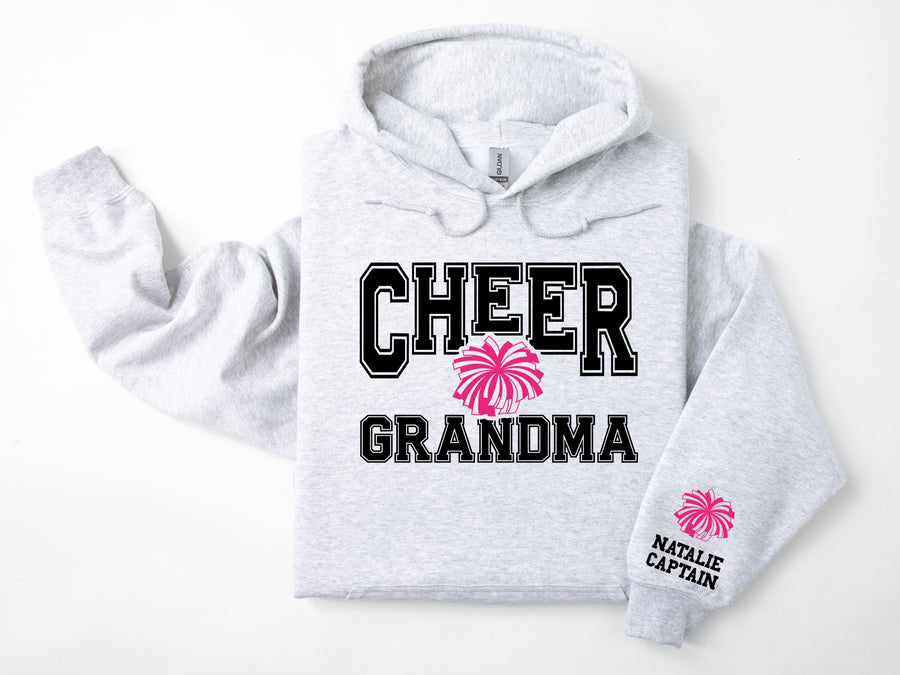 Cheer Personalized Hoodie Sweatshirt for Mom, Dad or Family Supporters