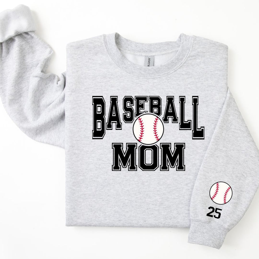 Baseball Personalized Sweatshirt for Mom, Dad or Family Supporters