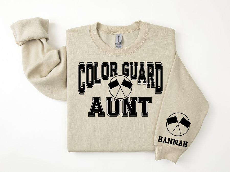Color Guard Personalized Sweatshirt for Mom, Dad or Family Supporters