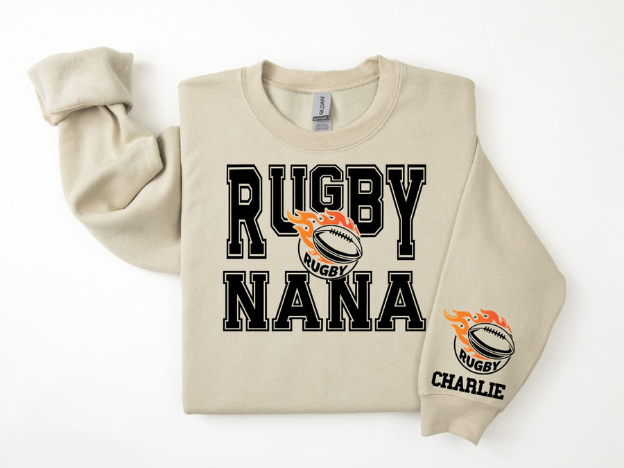 Rugby Personalized Sweatshirt for Mom, Dad or Family Supporters