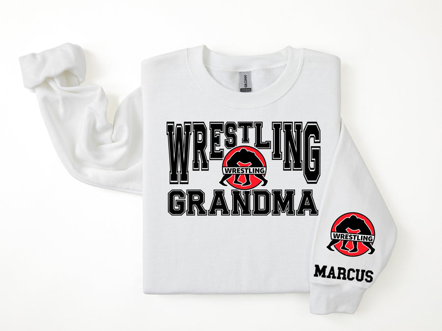 Wrestling Personalized Sweatshirt for Mom, Dad or Family Supporters