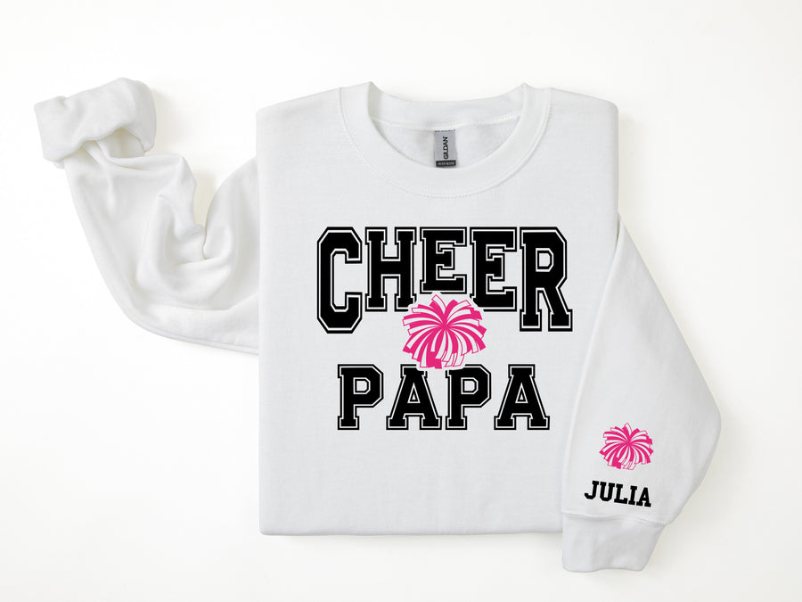 Cheer Personalized Sweatshirt for Mom, Dad or Family Supporters