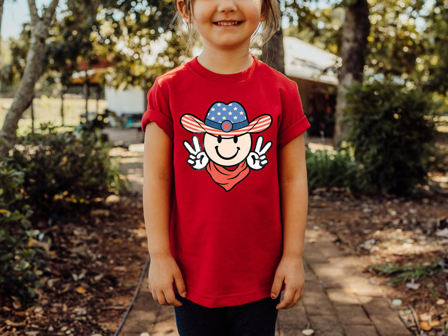 Cowboy Smile, 4th of July Kids T-shirts