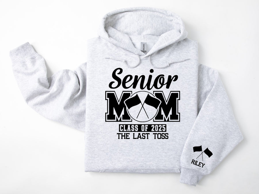 Senior Mom Personalized Color Guard Hoodie Sweatshirt