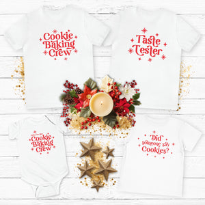 "Cookie Baking Crew" Family Christmas T-shirt