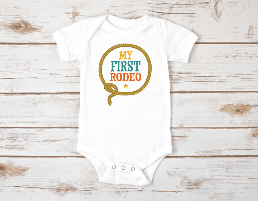 "My First Rodeo" Personalized 1st Birthday Outfit T-shirt/Bodysuit