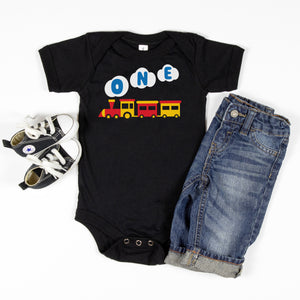 One Train Personalized 1st Birthday T-shirt or Bodysuit