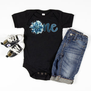 "One Snowflake" Personalized First Birthday Outfit T-shirt/Bodysuit