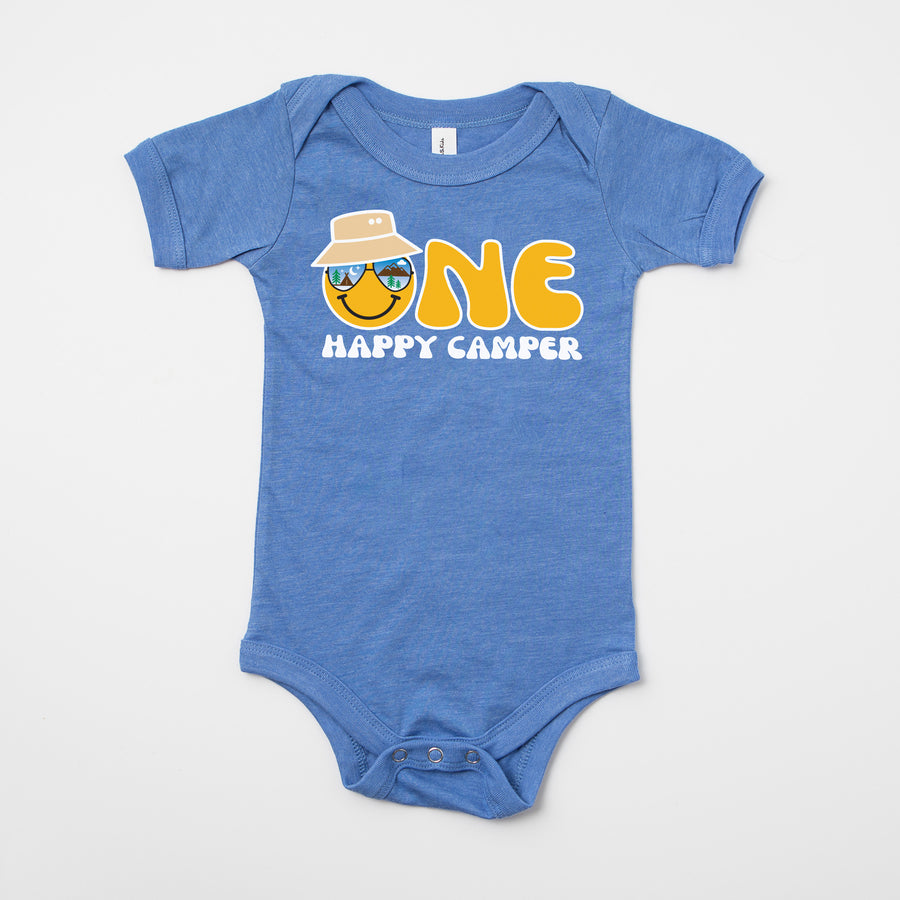 One Happy Camper Personalized 1st Birthday Outfit T-shirt/Bodysuit