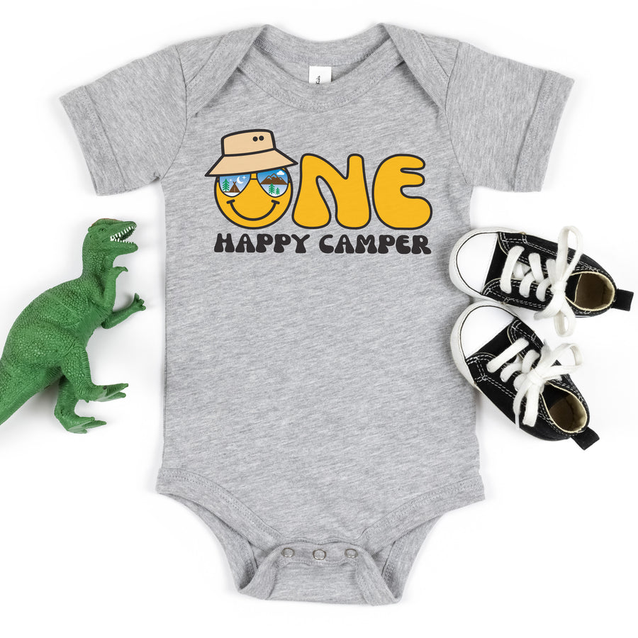 One Happy Camper Personalized 1st Birthday Outfit T-shirt/Bodysuit