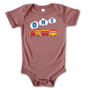 One Train Personalized 1st Birthday T-shirt or Bodysuit