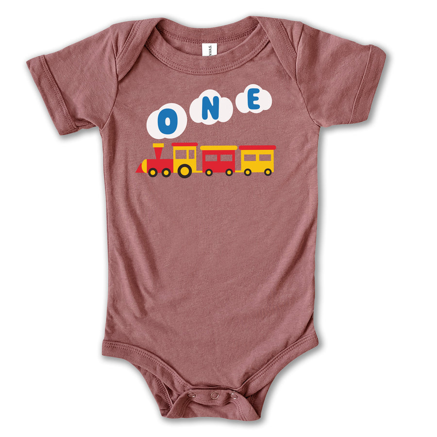 One Train Personalized 1st Birthday T-shirt or Bodysuit