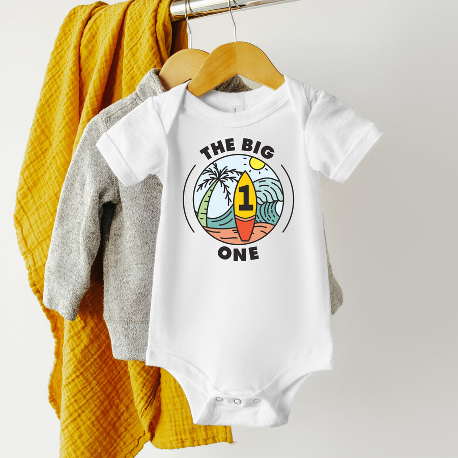 "The Big One" Surf-themed Personalized 1st Birthday T-shirt/Bodysuit
