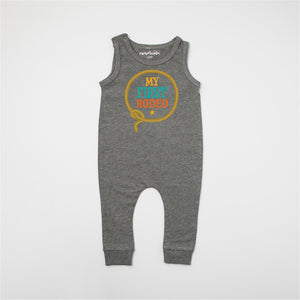 "My First Rodeo" Personalized Sleeveless 1st Birthday Outfit