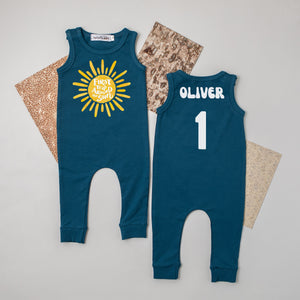 "1st Trip Around the Sun" Personalized Sleeveless 1st Birthday Outfit