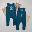 Load image into Gallery viewer, "T is for Two" Slim Fit Chalkboard Themed Sleeveless Romper
