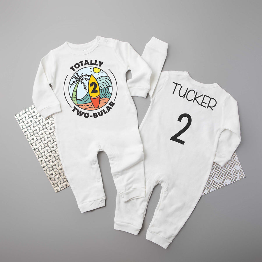 "Totally Two-bular" 2nd Birthday Long Sleeve Romper