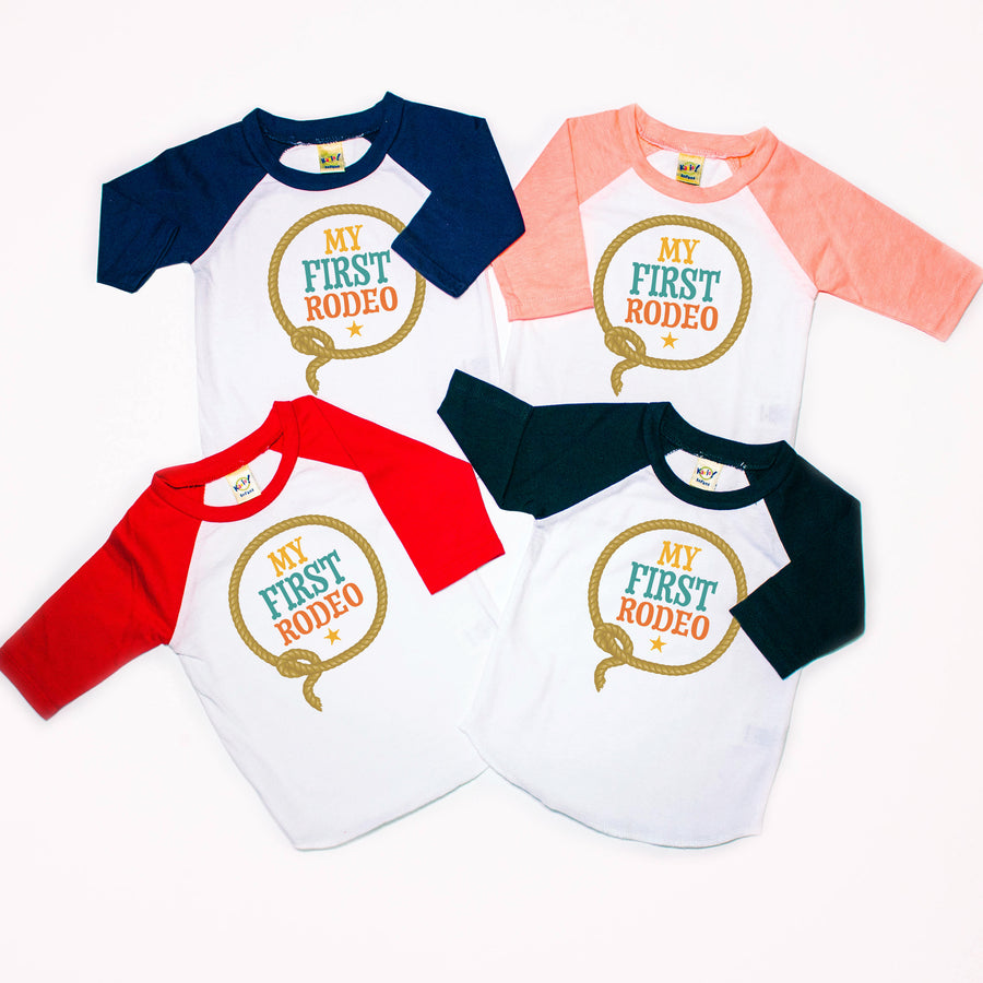 "My First Rodeo" Personalized 1st Birthday Raglan