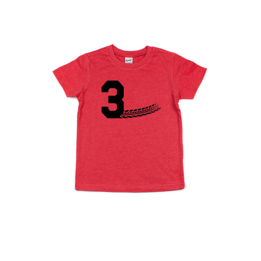 3 Racecar Themed 3rd Birthday Personalized T-shirt