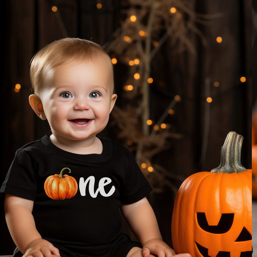"One Pumpkin" Personalized 1st Birthday Outfit T-shirt/Bodysuit