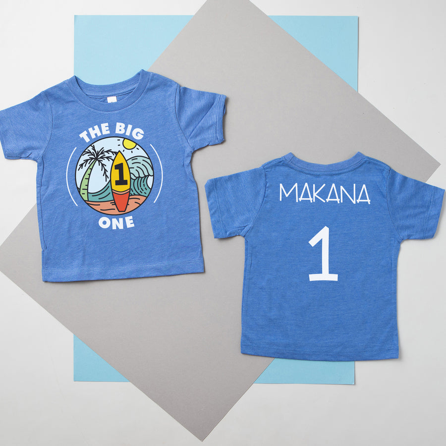 "The Big One" Surf-themed Personalized 1st Birthday T-shirt/Bodysuit