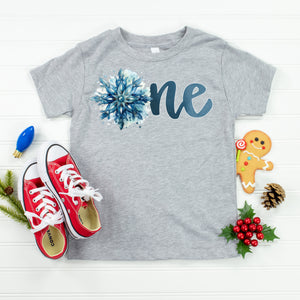 "One Snowflake" Personalized First Birthday Outfit T-shirt/Bodysuit