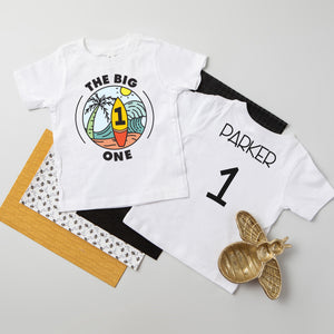 "The Big One" Surf-themed Personalized 1st Birthday T-shirt/Bodysuit