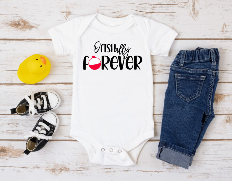 "O'fishally Forever" Adoption Bodysuit or T-shirt for infants.