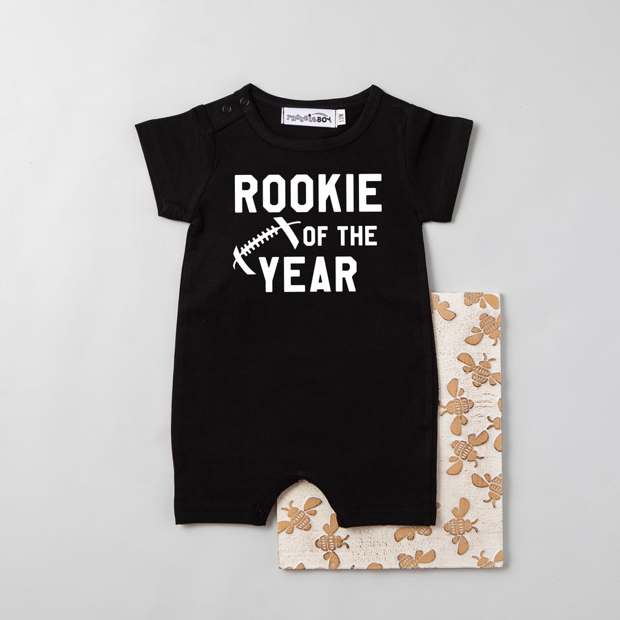 "Rookie of the Year" Football Slim Fit Shorts 1st Birthday Romper