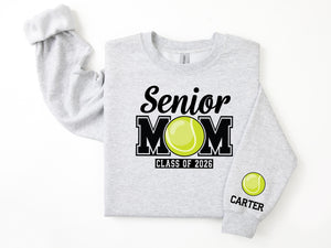 Senior Mom 2026 Personalized Tennis Sweatshirt