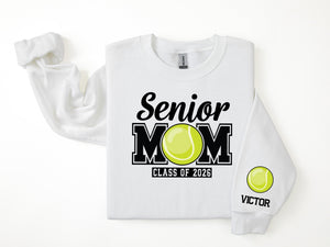 Senior Mom 2026 Personalized Tennis Sweatshirt