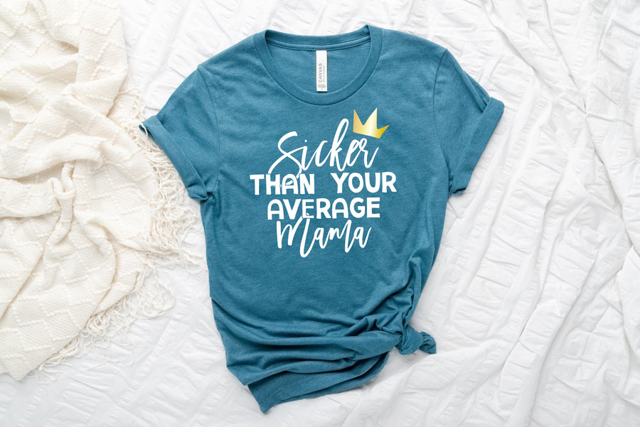 "Sicker Than Your Average Mama/Big Poppa" 1st Birthday Custom Parent T-shirt - Spring/Autumn Colors
