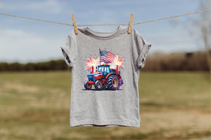 Tractor Fireworks, 4th of July Kids T-shirts