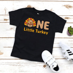 One Little Turkey Personalized 1st Birthday T-shirt/Bodysuit