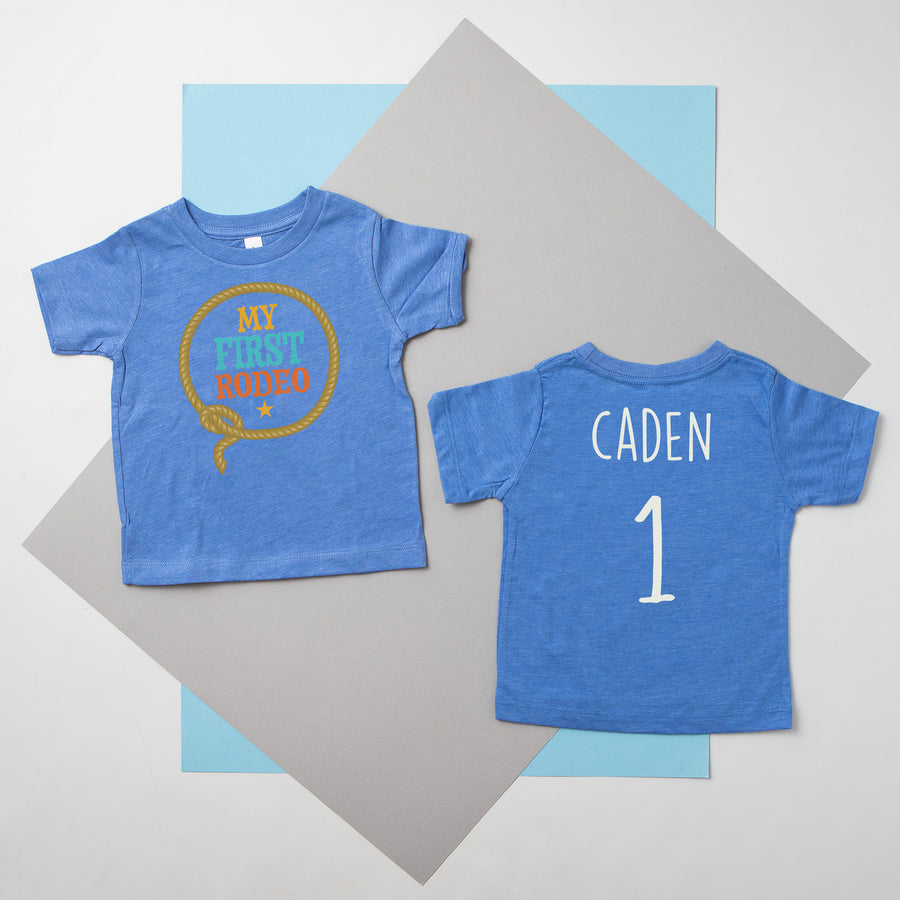 "My First Rodeo" Personalized 1st Birthday Outfit T-shirt/Bodysuit