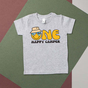 One Happy Camper Personalized 1st Birthday Outfit T-shirt/Bodysuit