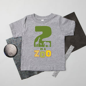 "2 is a Zoo" 2nd Birthday Personalized T-shirt