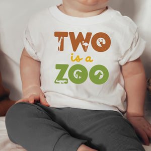 "Two is a Zoo" 2nd Birthday Personalized T-shirt