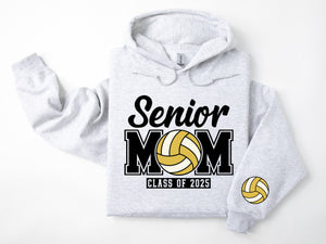 Senior Mom Personalized Volleyball Hoodie Sweatshirt