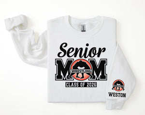 Senior Mom Personalized Wrestling Sweatshirt