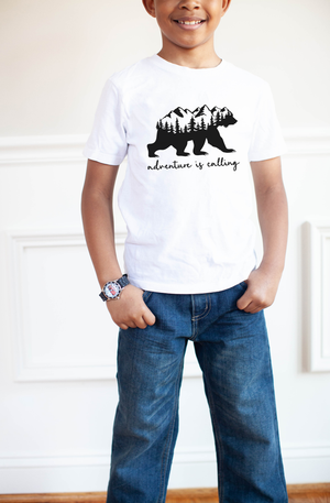 "Adventure is Calling" Kids Camping T-shirts