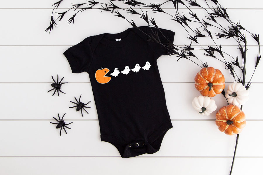 Pumpkin Video Game Halloween-Themed T-shirt/Bodysuit